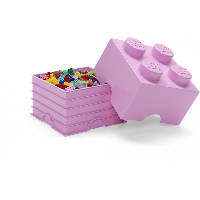 pink lego storage brick