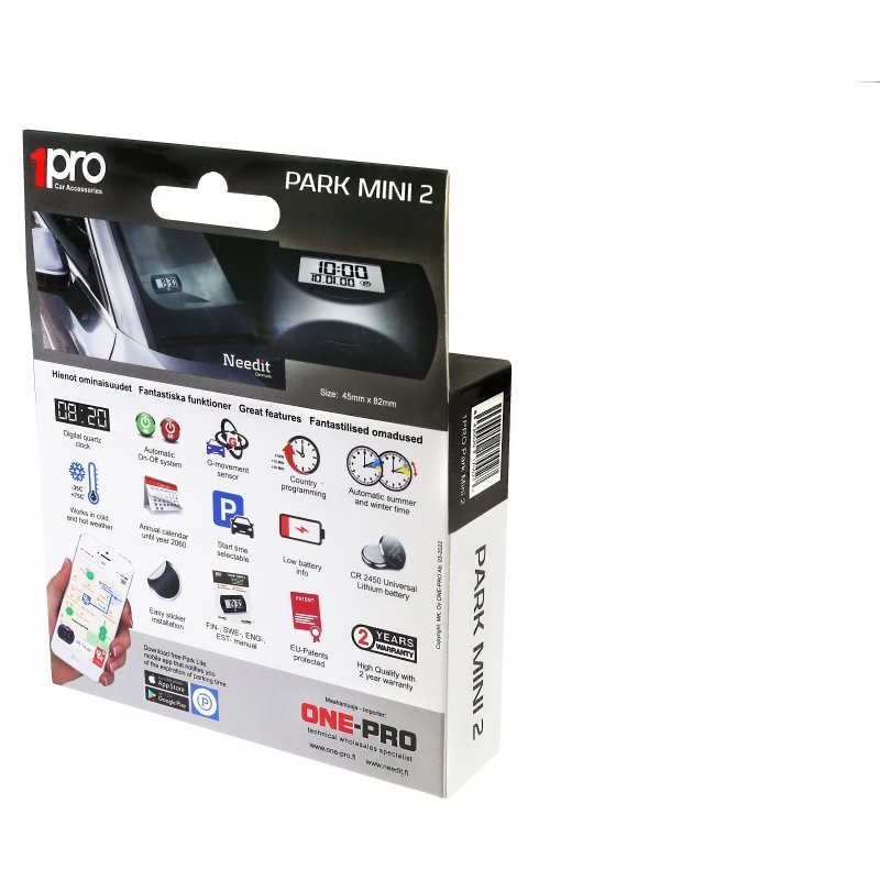 Needit Park Mini 2 automatic parking disc, black 150-0016 buy in the online  store at Best Price