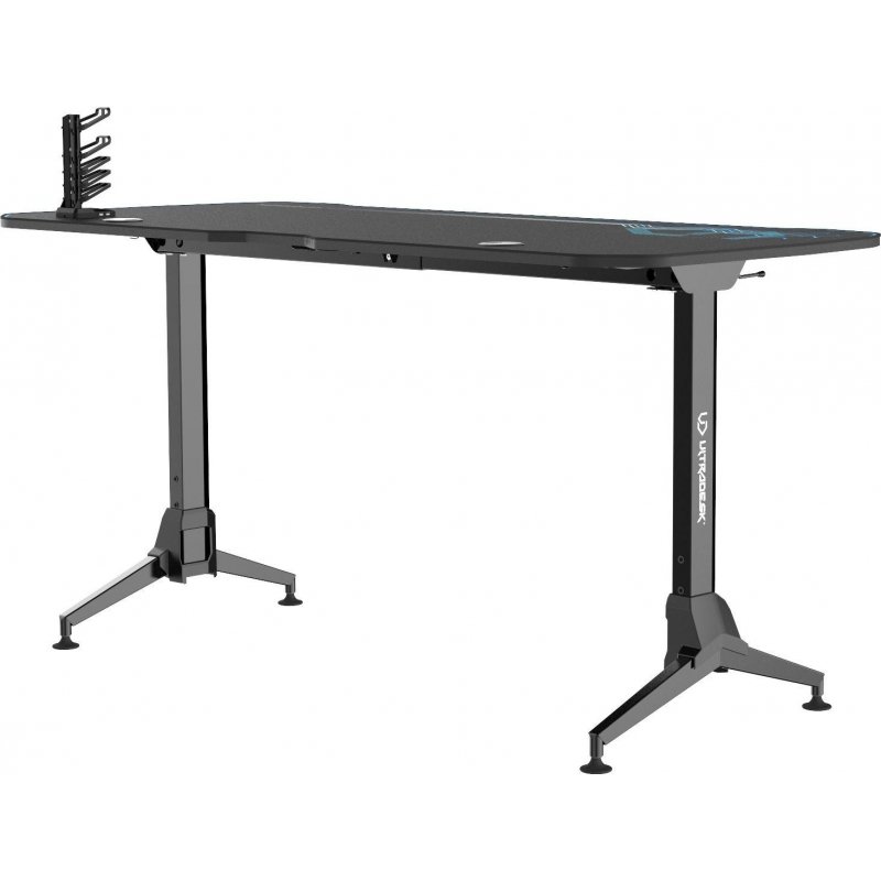 Gaming desk Ultradesk Grand Gaming Desk, Black with blue mat UDESKGD
